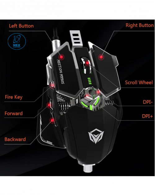 Meetion MT-M990S Wired RGB Programmable Mechanical Gaming Mouse