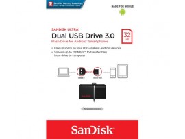 San Disk 32GB USB 3.0 / OTG Pen Drive (USB 3.0 & Micro USB)