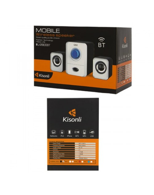 Bluetooth Speaker Black KISONLI U-2900bt - Dar es Salaam, Temeke